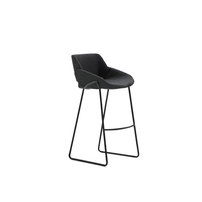 Monk barstool with backrest